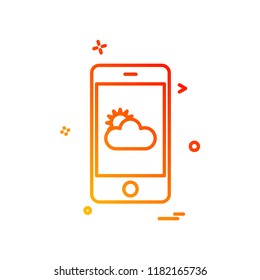 Smart phone icon design vector
