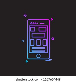 Smart phone icon design vector