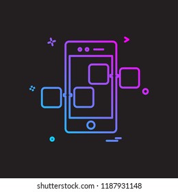 Smart phone icon design vector