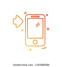 Smart phone icon design vector