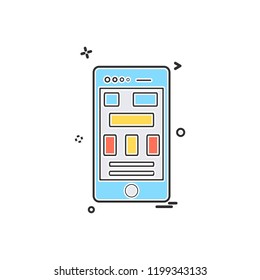 Smart phone icon design vector