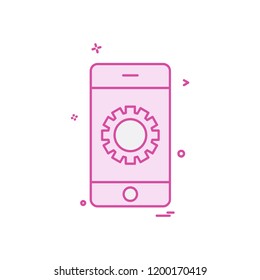 Smart phone icon design vector