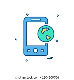 Smart phone icon design vector