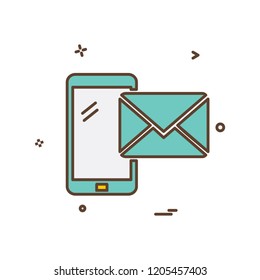 Smart phone icon design vector