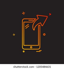 Smart phone icon design vector