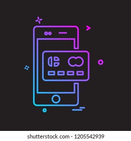 Smart phone icon design vector