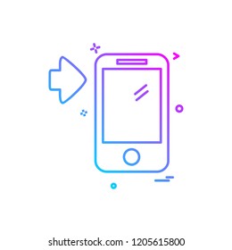 Smart phone icon design vector
