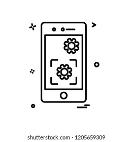 Smart phone icon design vector