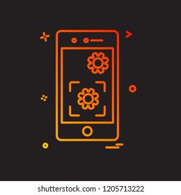 Smart phone icon design vector