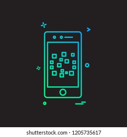 Smart phone icon design vector
