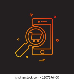 Smart phone icon design vector