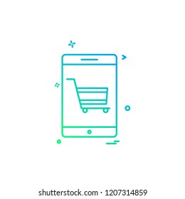 Smart phone icon design vector