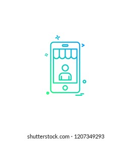 Smart phone icon design vector 