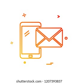 Smart phone icon design vector