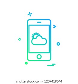 Smart phone icon design vector