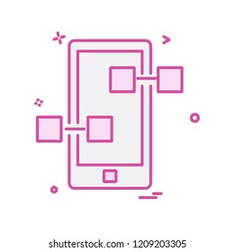 Smart phone icon design vector
