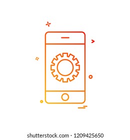 Smart phone icon design vector