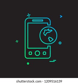 Smart phone icon design vector