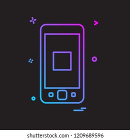 Smart phone icon design vector