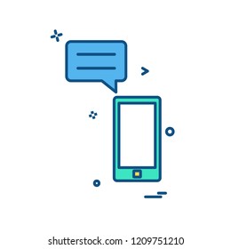 Smart phone icon design vector