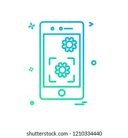Smart phone icon design vector