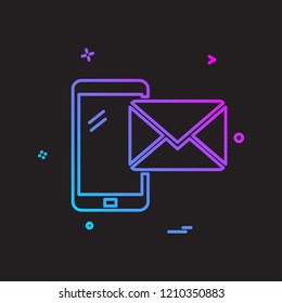 Smart phone icon design vector