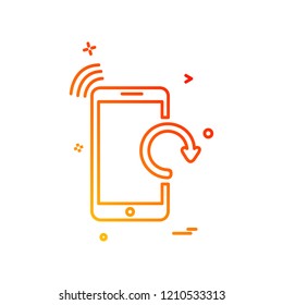 Smart phone icon design vector