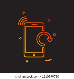 Smart phone icon design vector