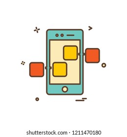 Smart phone icon design vector