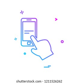 Smart phone icon design vector
