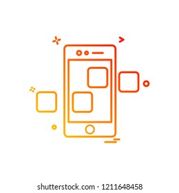 Smart phone icon design vector
