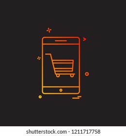 Smart phone icon design vector
