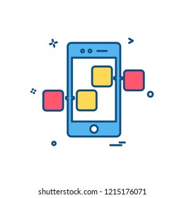 Smart phone icon design vector