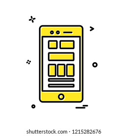 Smart phone icon design vector
