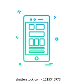 Smart phone icon design vector