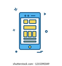 Smart phone icon design vector