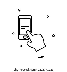 Smart phone icon design vector