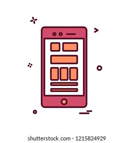 Smart phone icon design vector