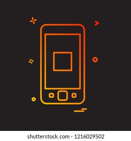 Smart phone icon design vector