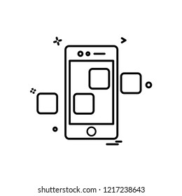 Smart phone icon design vector