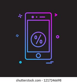 Smart phone icon design vector