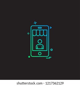 Smart phone icon design vector 