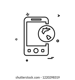 Smart phone icon design vector