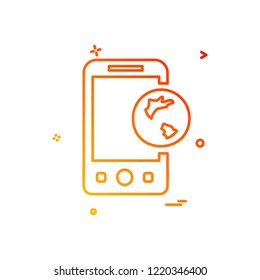 Smart phone icon design vector