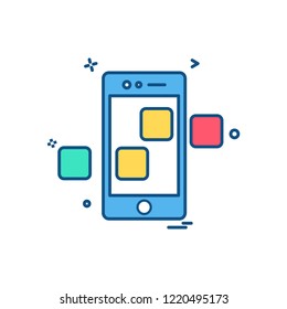 Smart phone icon design vector