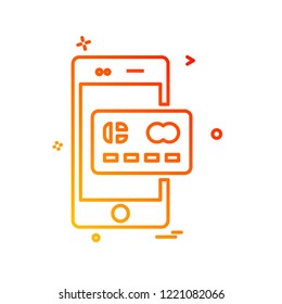 Smart phone icon design vector