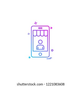 Smart phone icon design vector 
