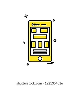 Smart phone icon design vector