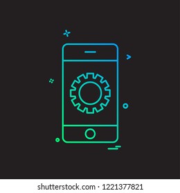 Smart phone icon design vector