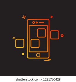 Smart phone icon design vector